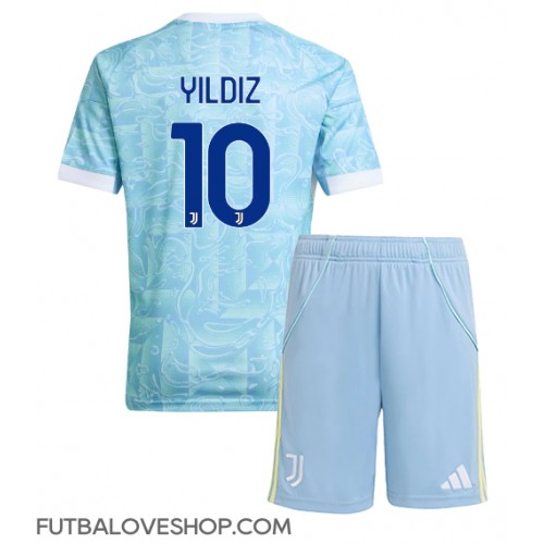 Dres Juventus Kenan Yildiz #10 Preč pre deti 2025-26 Krátky Rukáv (+ trenírky)